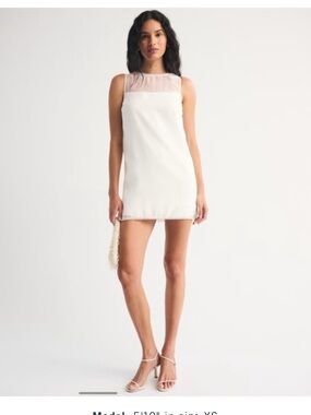 Abercrombie & Fitch Ivory pearl bow dress